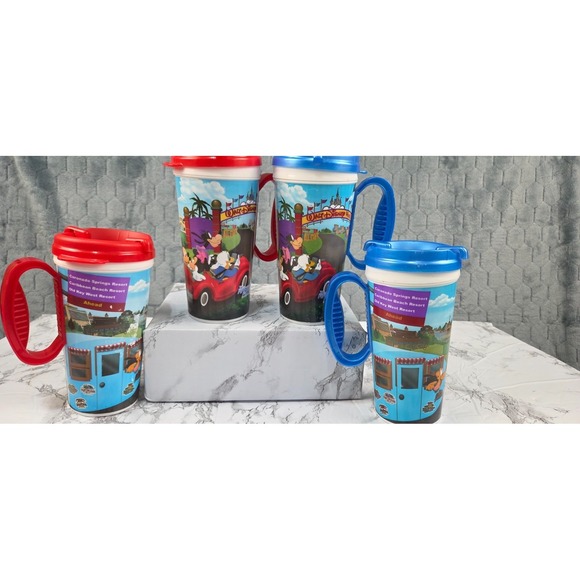 Disney Other - Walt Disney World Mickey Rapid Fill Refill Travel Mugs Cups Lot of 4 With Lids